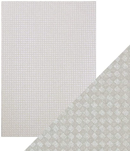 Craft Perfect A4 Luxury Embossed Card - Steel Diamonds