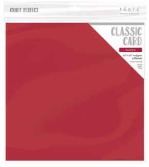 Craft Perfect Classsic Card Weave Texture - Candy Red