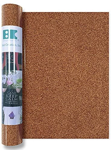 Best Creation GIO009 Iron On Glitter Roll, Copper, 12''x24'''