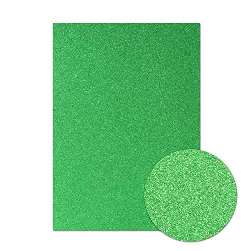 Hunkydory- Diamond Sparkles 10 A4 Sheets Shimmer Card- Emerald Green- SFC008