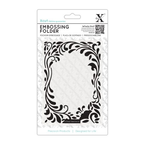 XCUT EU A6 Embossing Folder - Floral Curls