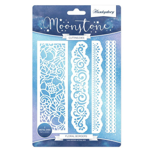 Hunkydory- Moonstone Die Floral Borders Cutting Dies- MSTONE191