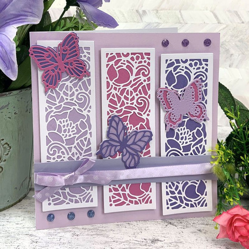 Hunkydory- Moonstone Die Floral Borders Cutting Dies- MSTONE191