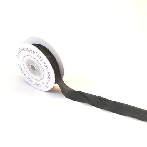 Creative Impressions Crepe Ribbon 3/4" X 25 Yards - Black