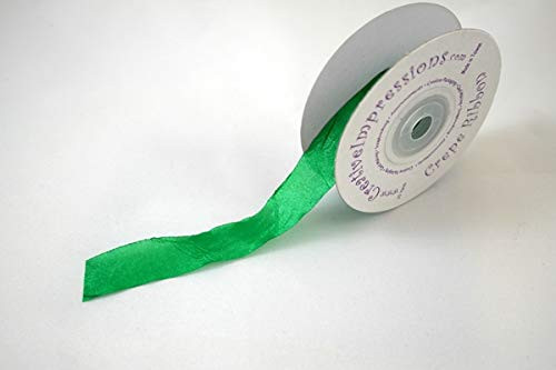 Creative Impressions Crepe Ribbon 3/4" Green Crepe Ribbon- 25 Yards