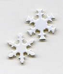 50 Creative Impressions- White Snowflake Brads - 50 Pieces!