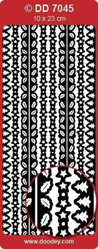 DD2745 Gold Christmas Frames - Assorted Peel Stickers in 3 sizes One 9x4 Sheet