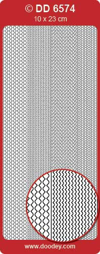 DD6574 Frames Multiwave WHITE Peel Stickers One 9x4 Sheet