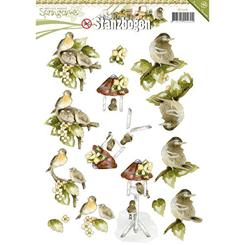 Find It Trading SB10081 21 Punchouts Springtime Precious Marieke Punchout Sheet, Multicolor