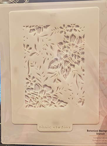 Tonic Studios- Botanical Background Stencil- 2703e