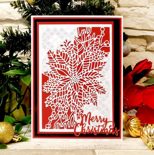 Hunkydory Moonstone Cutting Dies- Forever Poinsettias MSTONE200