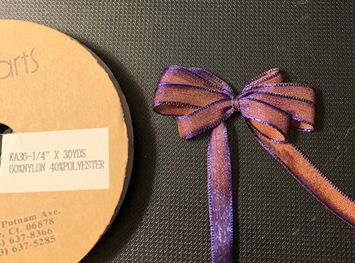 1/4 Inch Woven Iridescent Ribbon -KA36 - ROYAL BLUE/COPPER