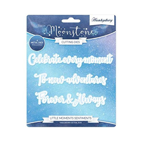 Hunkydory Moonstone Cutting Dies- Little Moments Sentiments MSTONE243