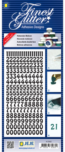 JeJe Double-Sided Adhesive Stickers- Number Stickers 4.0342