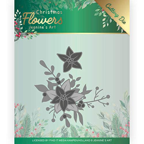 Find It Trading Jeanine's Art Christmas Flowers- Poinsettia Corner Cutting Die Set JAD10107