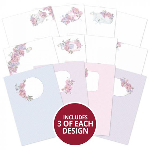 Hunkydory Crafts Peony Promise Luxury Card Inserts - 36 Sheets (3 Each 12 Designs)