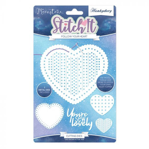 Hunkydory Crafts - Stitch It Follow your Heart- Moonstone MSTONE256