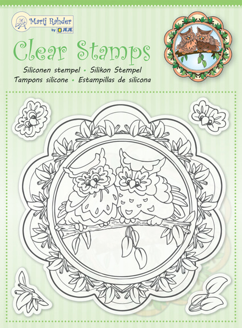 JEJE MRJ Clear stamps Owls- 5 Stamps 9.0054