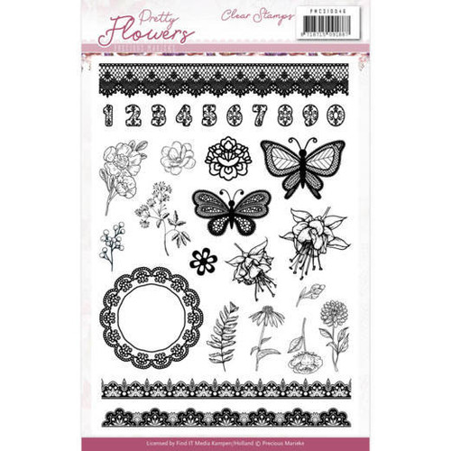 Precious Marieke - Pretty Flowers - Clear Stamps - Precious Marieke - Pretty Flowers