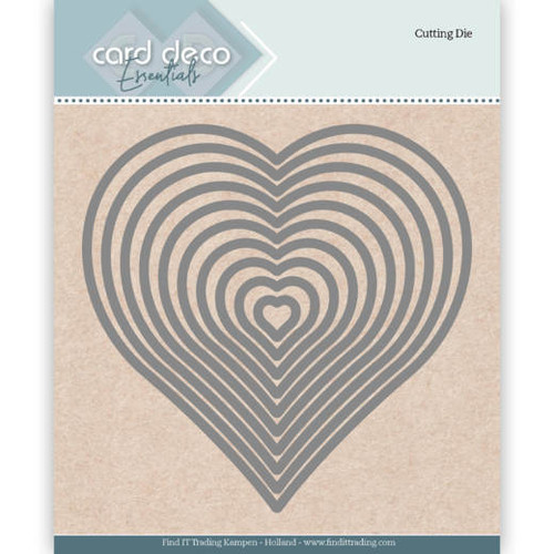 Card Deco - Find it Trading - Essentials Cutting Dies Heart Nested Set=10-Dies