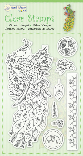 JEJE MRJ Clear stamps Peacock - 9 Stamps 9.0055