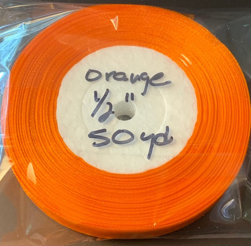 Organza Ribbon 1/2" ORANGE 50-yards