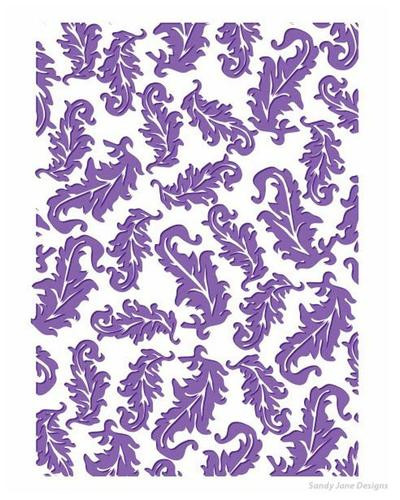 Couture Creations A2 Embossing Folder, Tickle Me Feathers