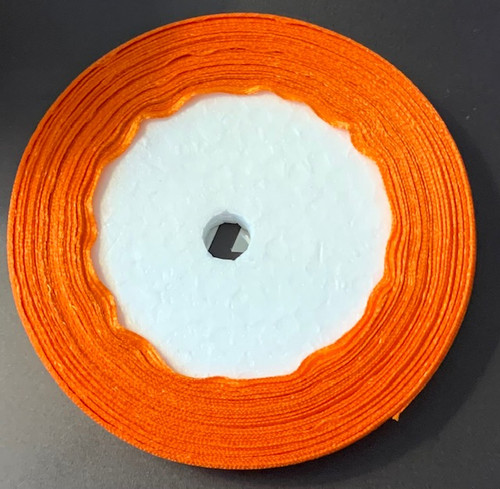 25 yd Satin Ribbon 2/5" ORANGE Approx. 25-yards