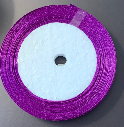25 yd Satin Ribbon 2/5" ROYAL PURPLE Approx. 25-yards