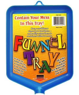 Funnel Tray - Pour Back excesss pwders, glitter, Microbeads, More!
