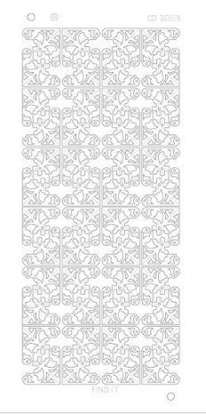 Find It Trading Flower Corners Mirror SILVER D3069z