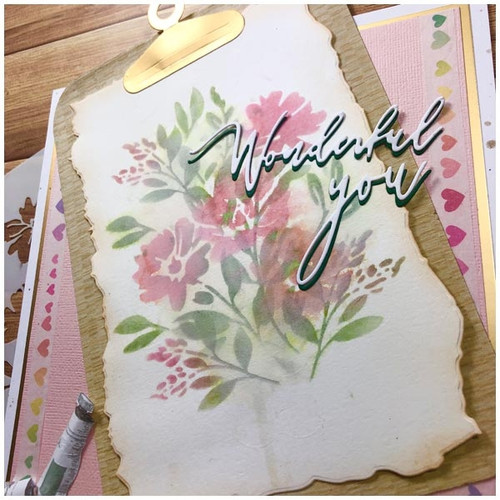 TEXT{URES} A5 STENCIL ART STYLE FLOWERS - BRUSHSTROKES COLLECTION