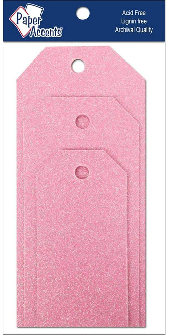 Paper Accents Craft Tags Assorted Sizes- Petal Pink