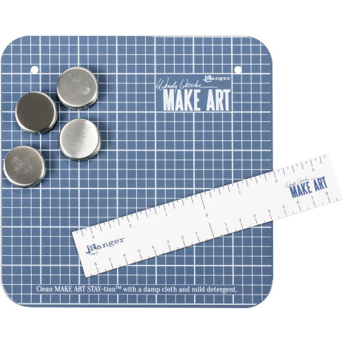 Wendy Vecchi Make Art Stay-tion 7x7 Magnetic Crafting Surface & Magnets