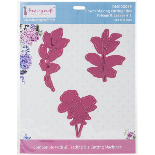 Dress My Craft Flower Making Cutting Dies Rounded Leaves