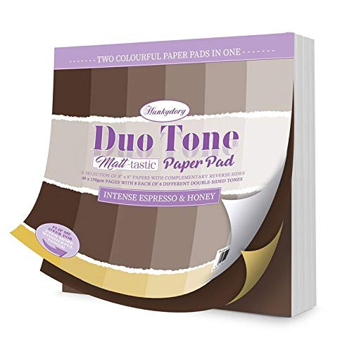 Hunkydory Crafts Duo Tone Paper Pad - Matt-Tastic - Intense Espresso & Honey