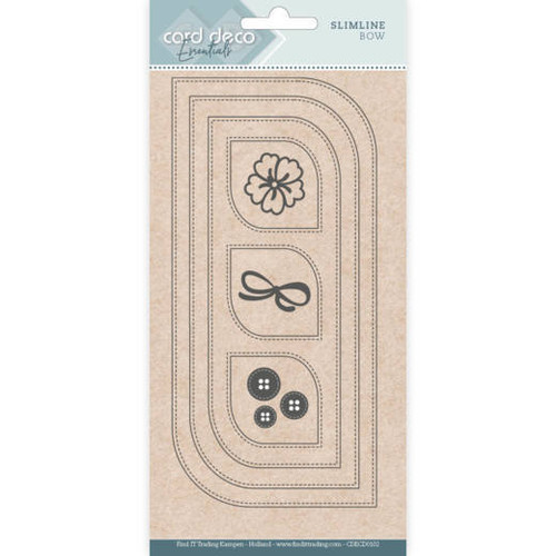 Find It Trading- Card Deco Cutting Dies- Slimline Bow CDECD0102