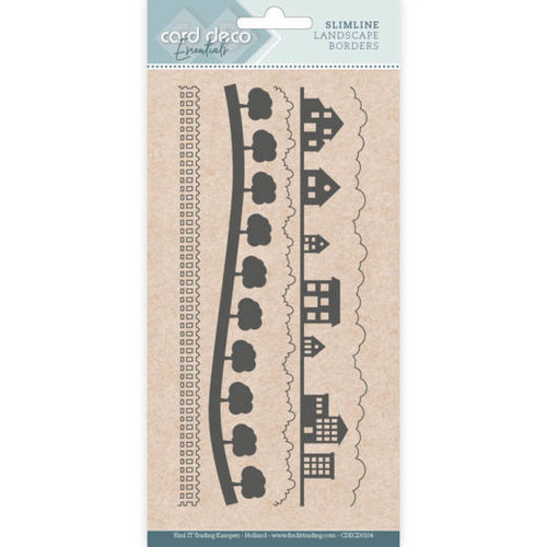 Find It Trading- Card Deco Cutting Dies- Slimline Landscape Borders CDECD0104
