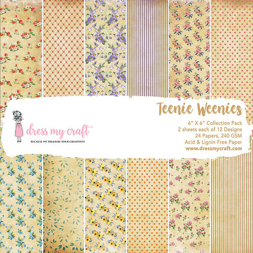 Dress My Craft 6"x 6" Collection Pack- 24 sheets Teenie Weenies