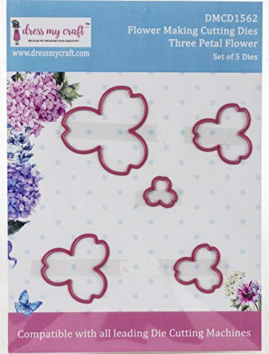Dress My Craft Dies-Three Petal Flower .5" to 1.54"