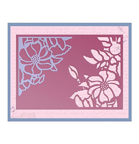 Ultimate Crafts Impression Die - Magnolia Wreath, 13.4x9.4x0.1 cm, Black