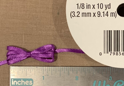 Offray Satin - 1/8" x 10YD Ribbon - Purple