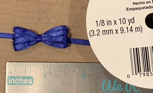 Offray Satin - 1/8" x 10YD Ribbon - COBALT