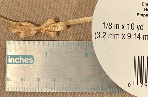Offray Satin - 1/8" x 10YD Ribbon - OLD GOLD