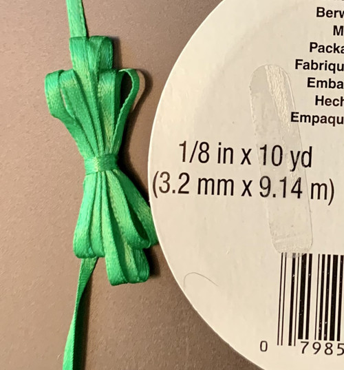 Offray Satin - 1/8" x 10YD Ribbon - GREEN