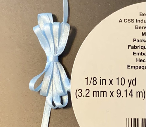 Offray Satin - 1/8" x 10YD Ribbon - LIGHT BLUE