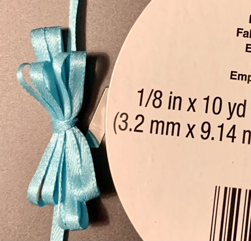 Offray Satin - 1/8" x 10YD Ribbon - Navajo Turquoise