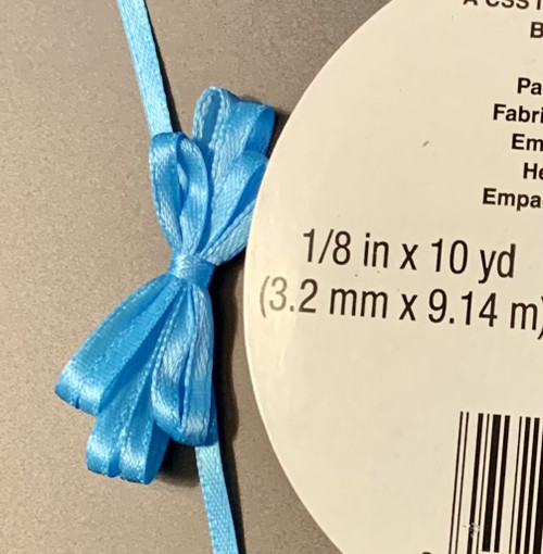 Offray Satin - 1/8" x 10YD Ribbon - ISLAND BLUE