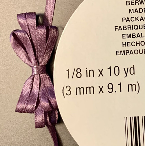 Offray Satin - 1/8" x 10YD Ribbon -AMETHYST