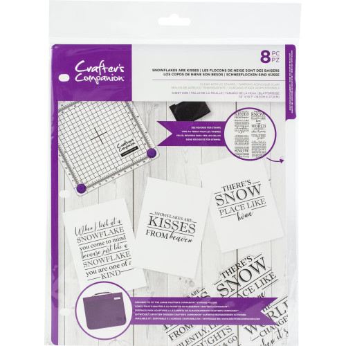 Crafter's Companion CC-CA-ST-SNAK Clear Stamps- Snowflakes are Kisses